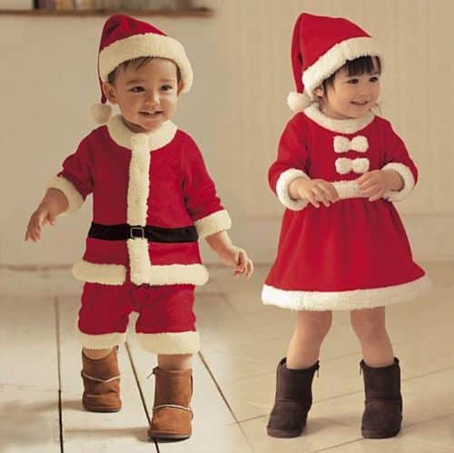 Investir em uma roupa infantil de papai Noel garantirá a alegria de seus pequenos (Foto: Divulgação)