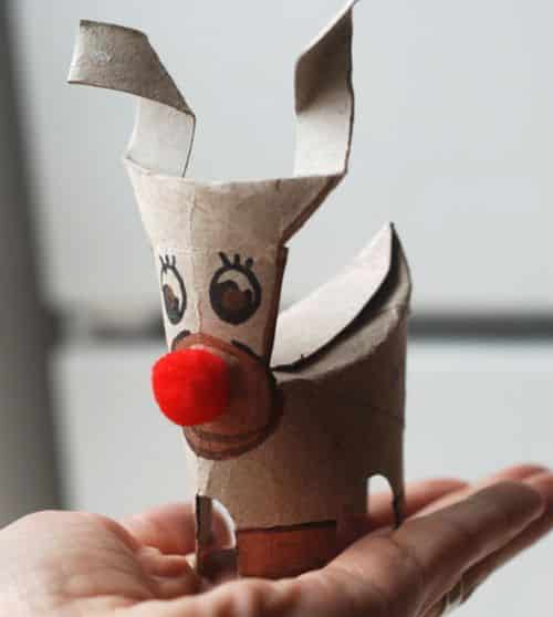 Artesanato de Natal com Rolo de Papel Higiênico Artesanato de Natal com Rolo de Papel Higiênico