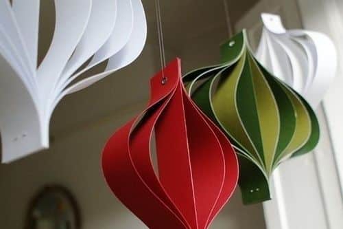 Enfeite para Árvore de Natal de Papel Enfeite para Árvore de Natal de Papel