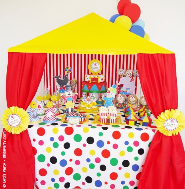 A decoração de festa infantil tema circo é democrática e versátil (Foto: blog.birdsparty.com)