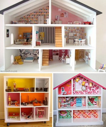Esta casinha de boneca e madeira pode ter a cor e o estilo que você quiser (Foto: younghouselove.com)