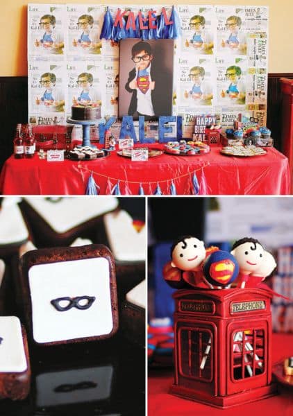 A decoração de festa infantil tema Super-Homem pode ser inovadora e fugir do lugar- comum deste tradicional tema (Foto: blog.hwtm.com)