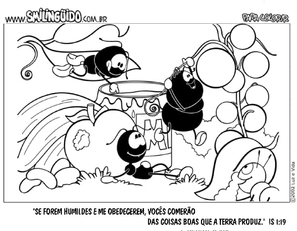 desenhos para colorir Smilinguido e sua Turma