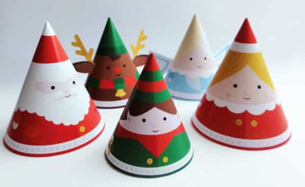 Moldes de Cones Infantis para Árvore de Natal