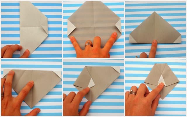 Modelo de Artesanato Infantil com Origami