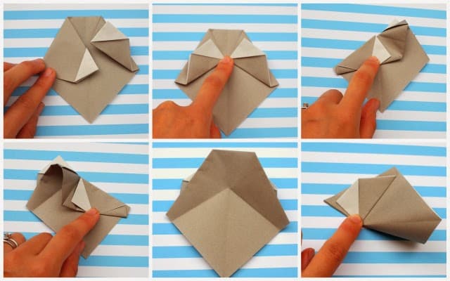 Modelo de Artesanato Infantil com Origami