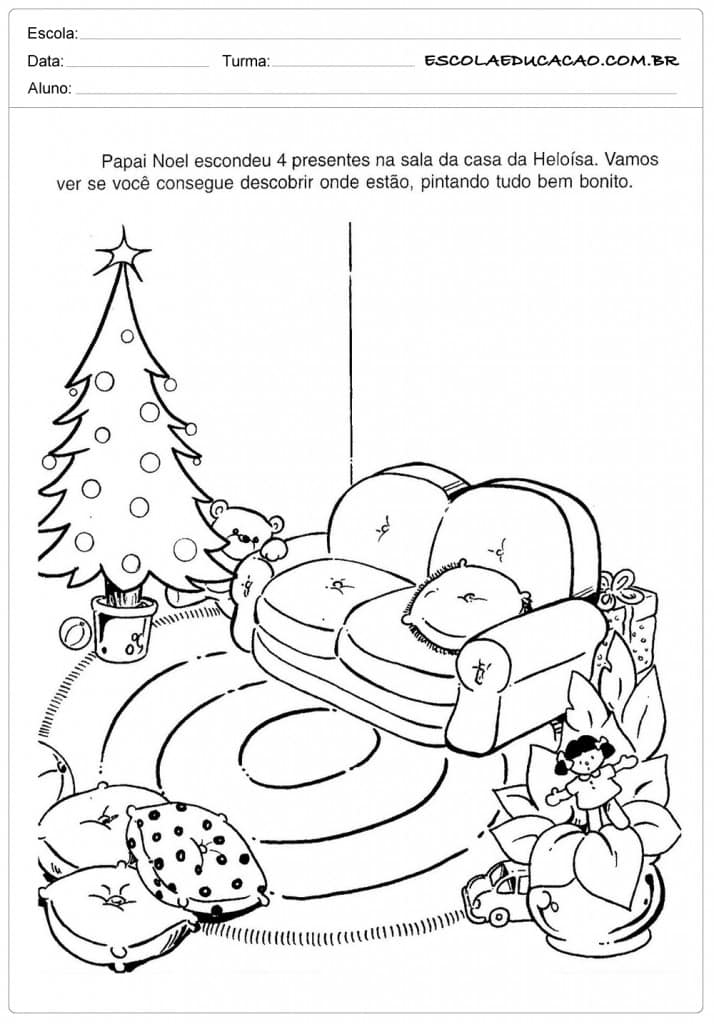 Atividades Educação Infantil Natal para Imprimir
