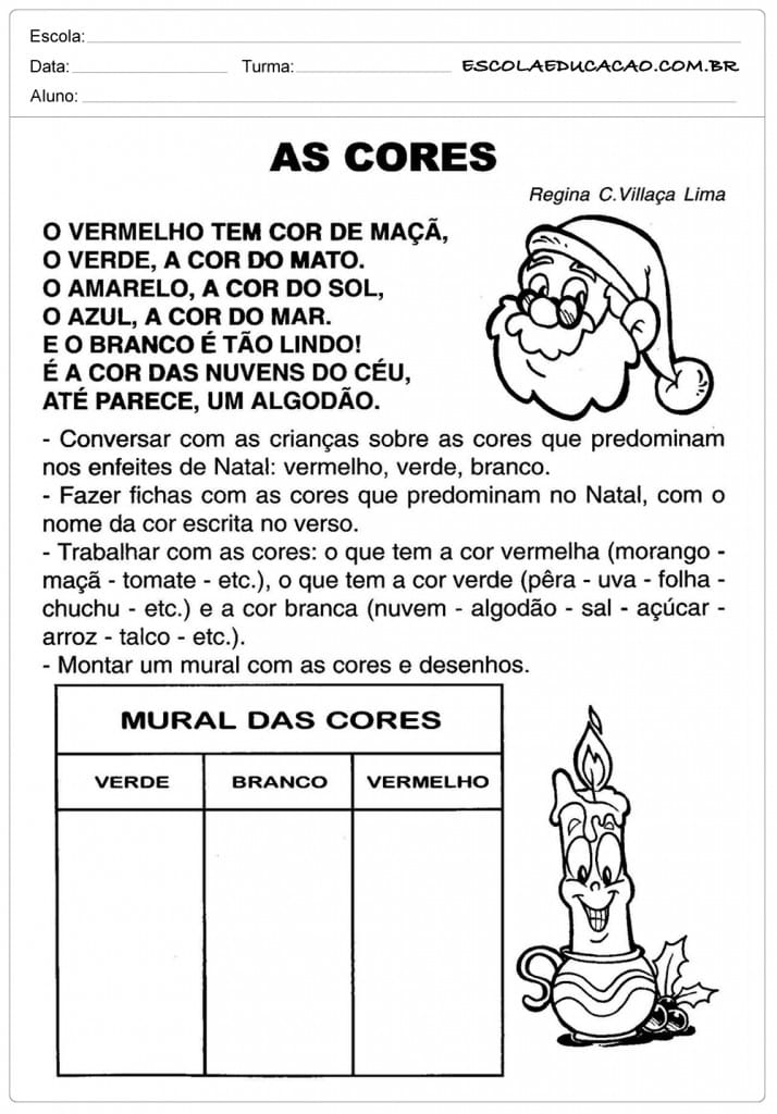 Dicas de Atividades Educação Infantil Natal para Imprimir