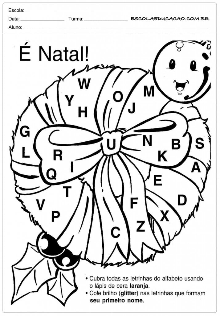 Dicas de Atividades Educação Infantil Natal para Imprimir