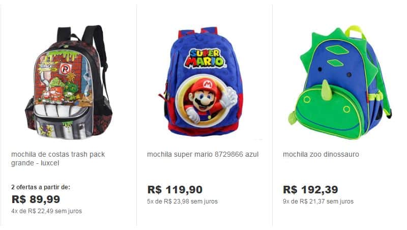 Dicas de Mochilas Infantis 2017