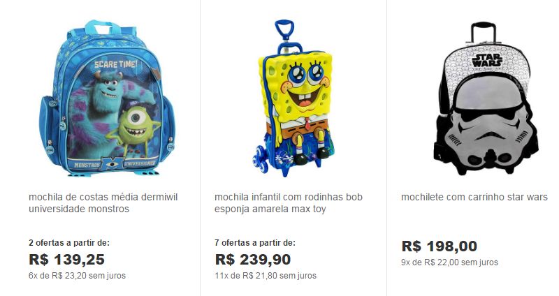 Dicas de Mochilas Infantis 2017