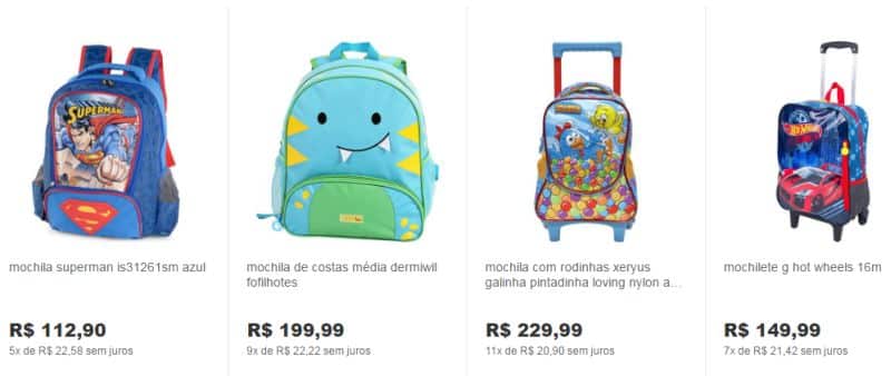 Dicas de Mochilas Infantis 2017