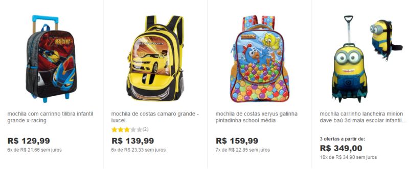 Dicas de Mochilas Infantis 2017