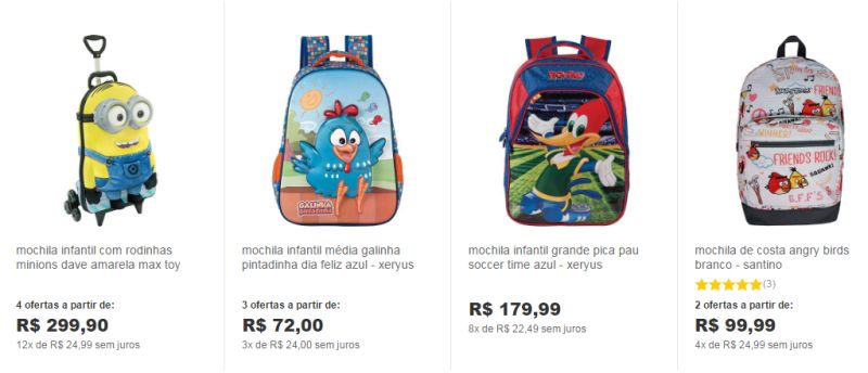 Dicas de Mochilas Infantis 2017