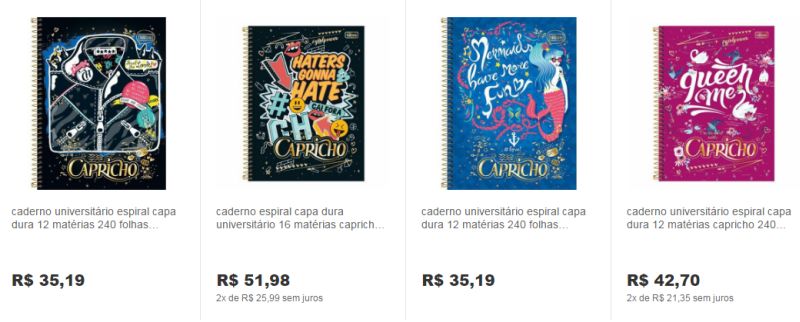 Opções de Material Escolar 2017 Capricho