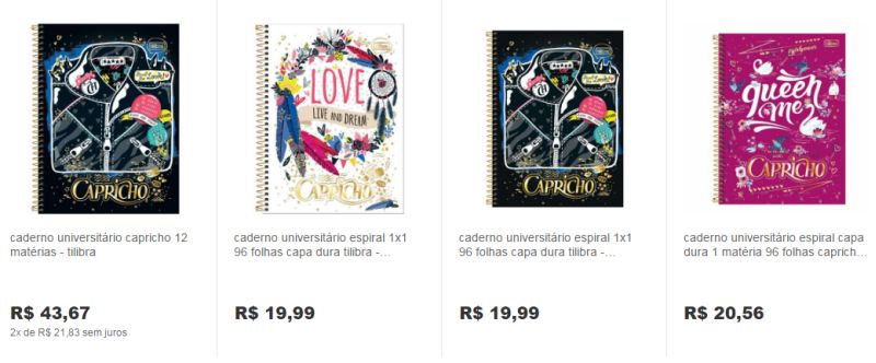 Opções de Material Escolar 2017 Capricho