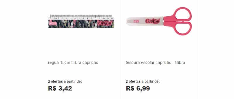 Opções de Material Escolar 2017 Capricho