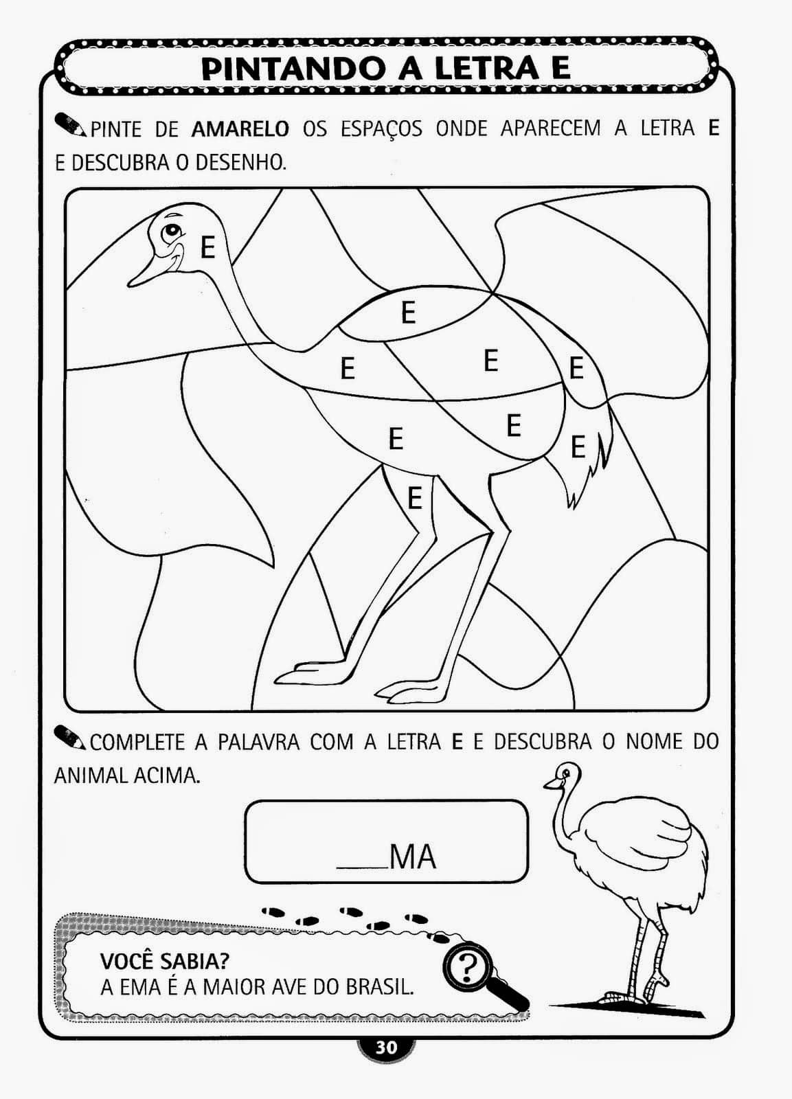 Dicas de Atividades Infantil Alfabetização para Imprimir