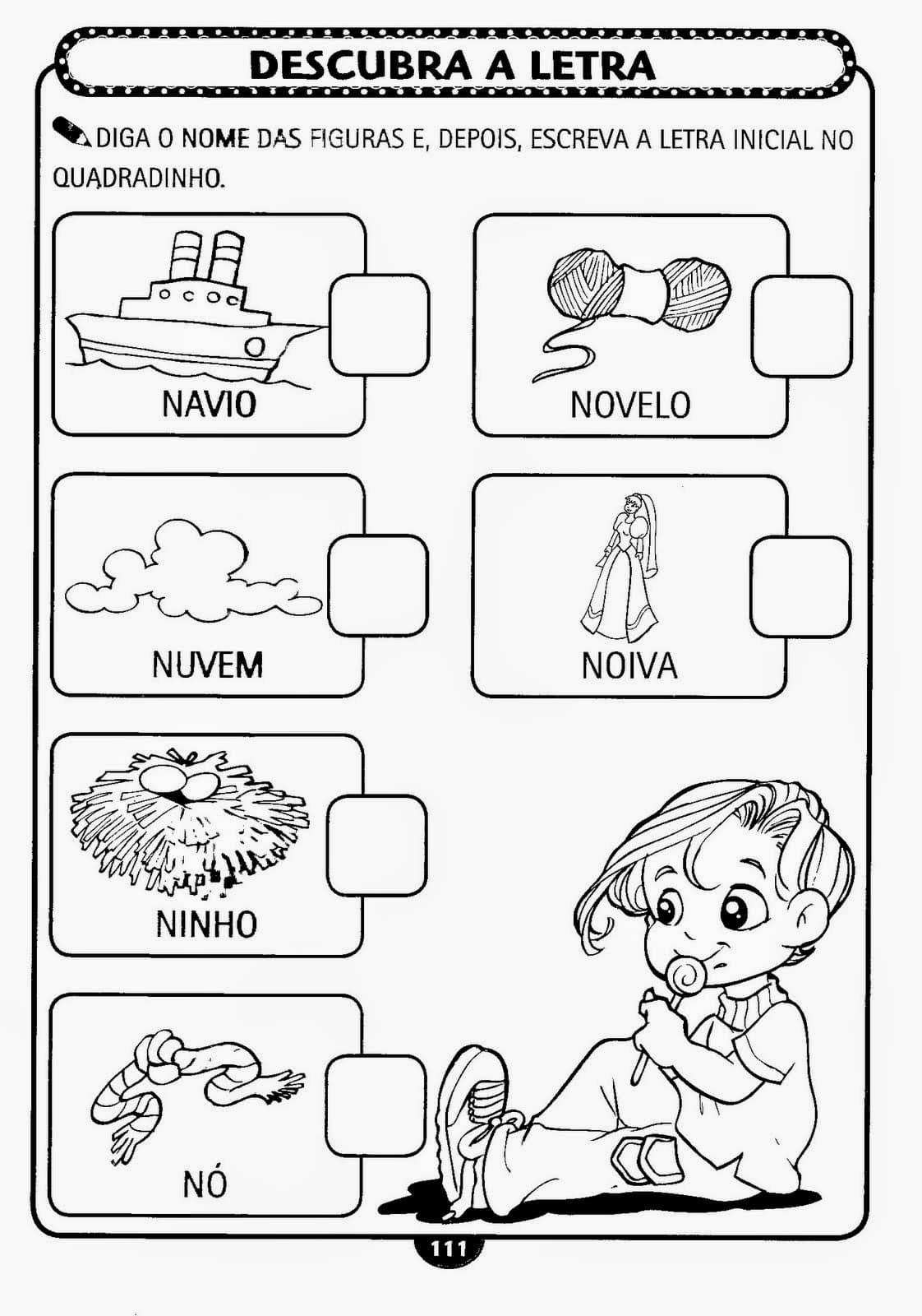 Dicas de Atividades Infantil Alfabetização para Imprimir