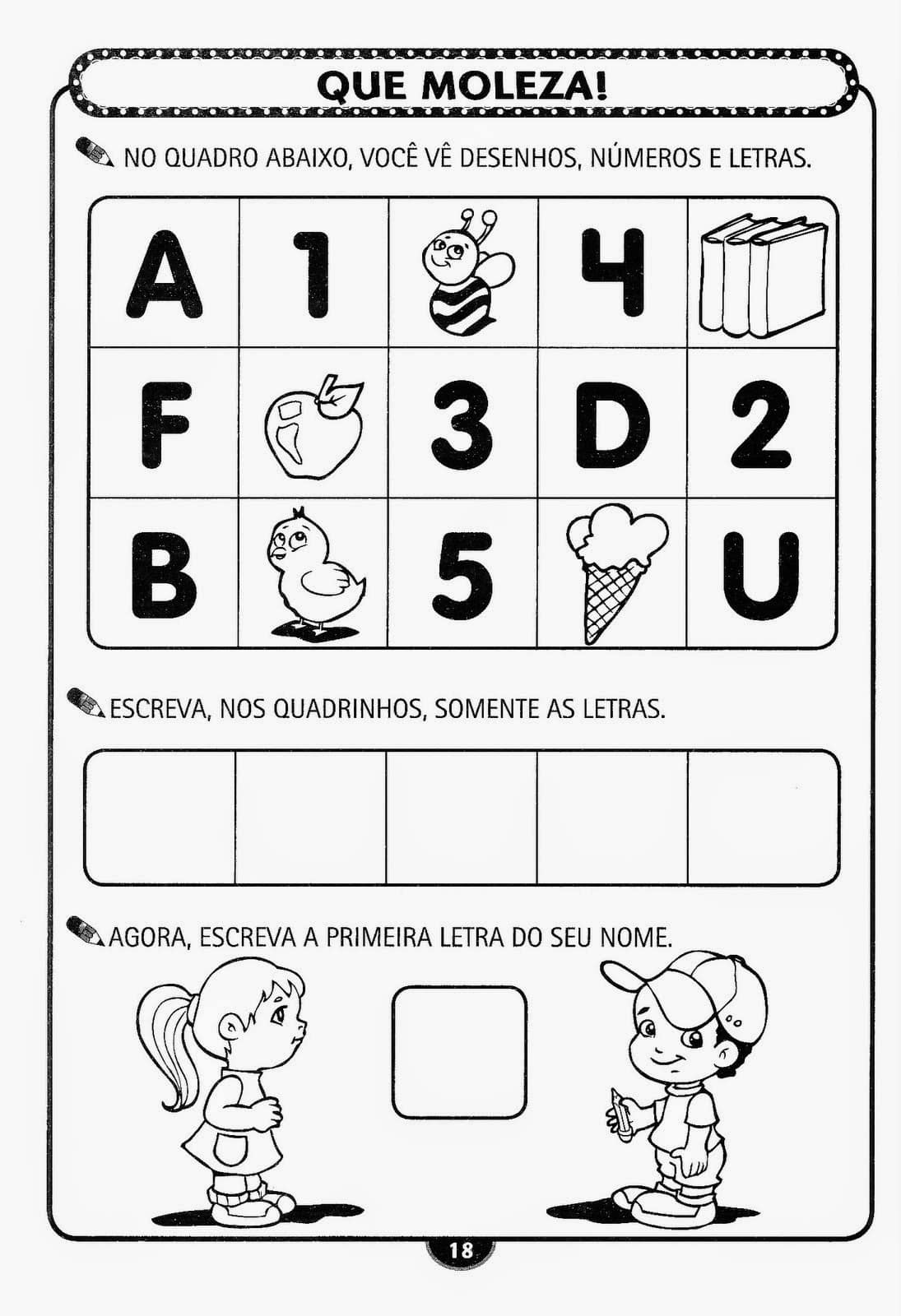 Dicas de Atividades Infantil Alfabetização para Imprimir