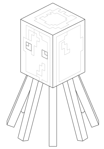 Aranha do Minecraft: Desenhos para Imprimir e Colorir! [Atividades