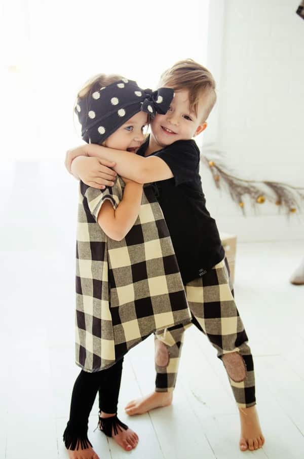 moda infantil xadrez