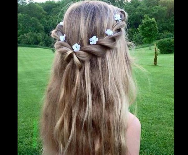 Penteado Infantil Fácil com Tranças e Cabelo Solto