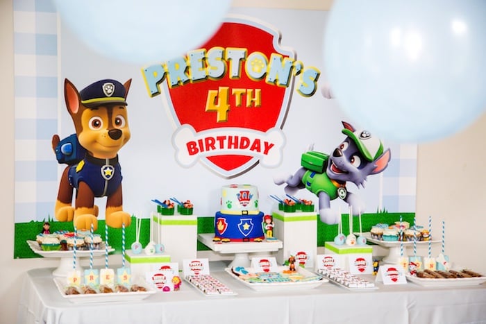 tema infantil patrulha canina paw patrol