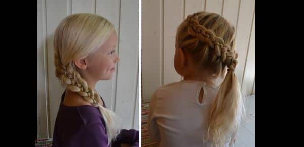 penteado com trança infantil lateral