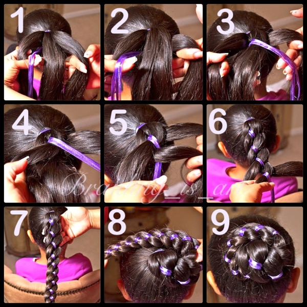 Penteado Infantil Trança Simples (passo a passo) 