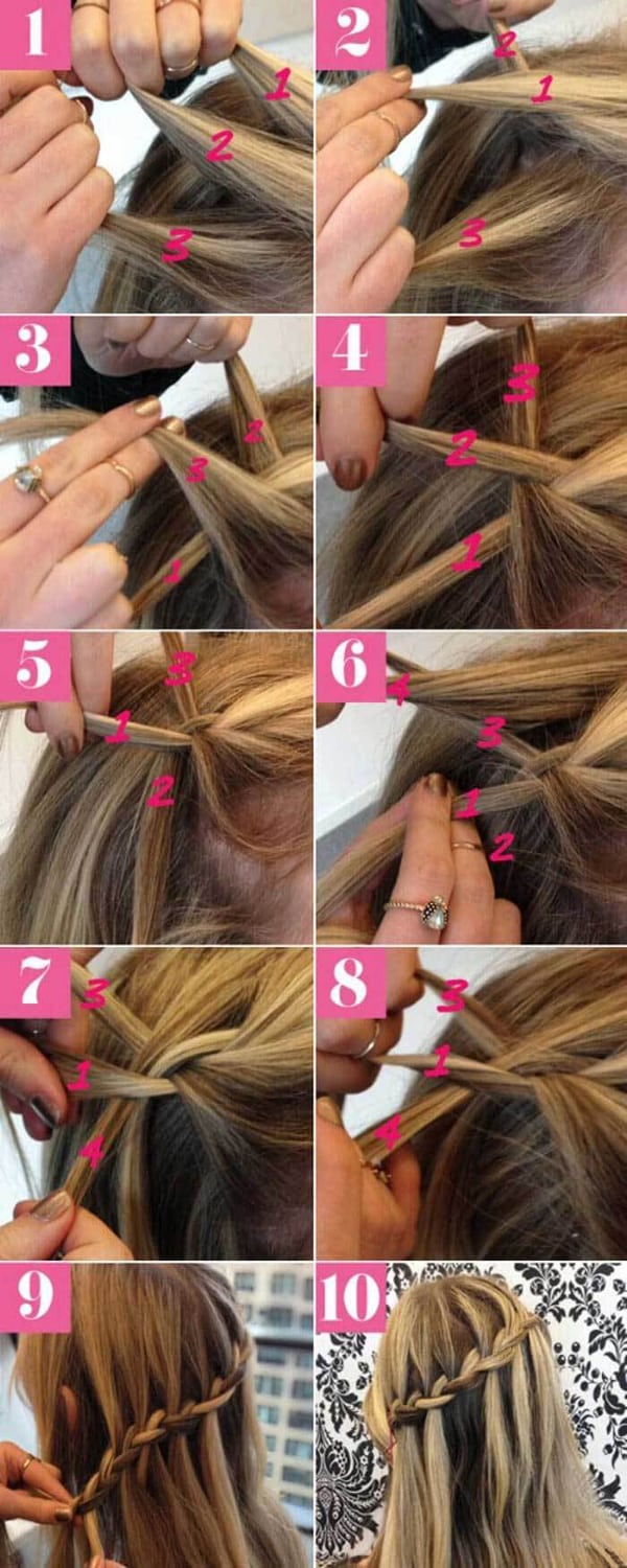 penteado com trança infantil embutido