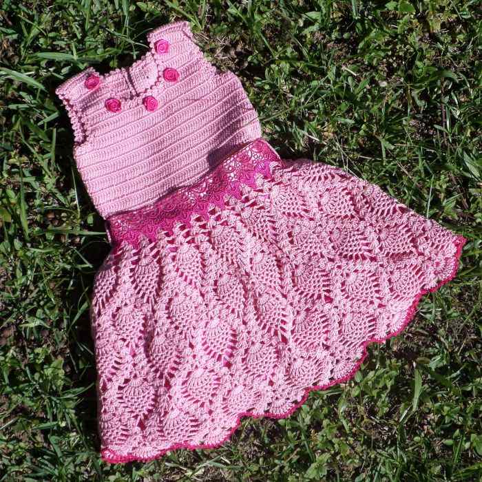 vestido de croche para 3 anos
