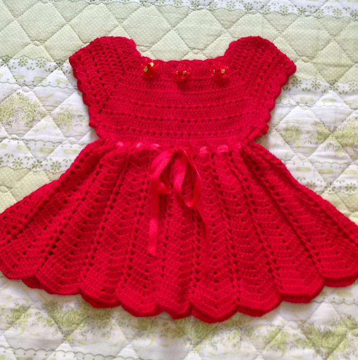 vestido de croche infantil da minnie