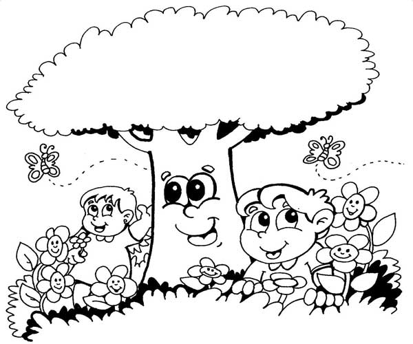 Desenho da Primavera para Colorir: Imagens para Educação Infantil