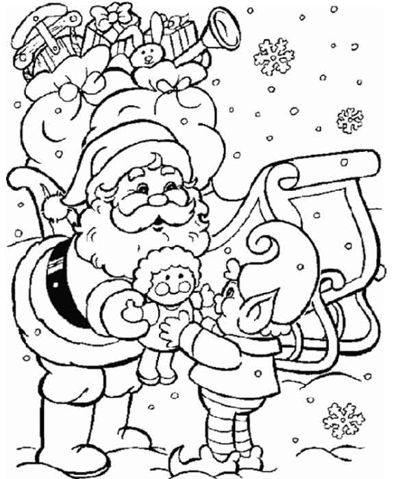 Desenhos para pintar Papai Noel