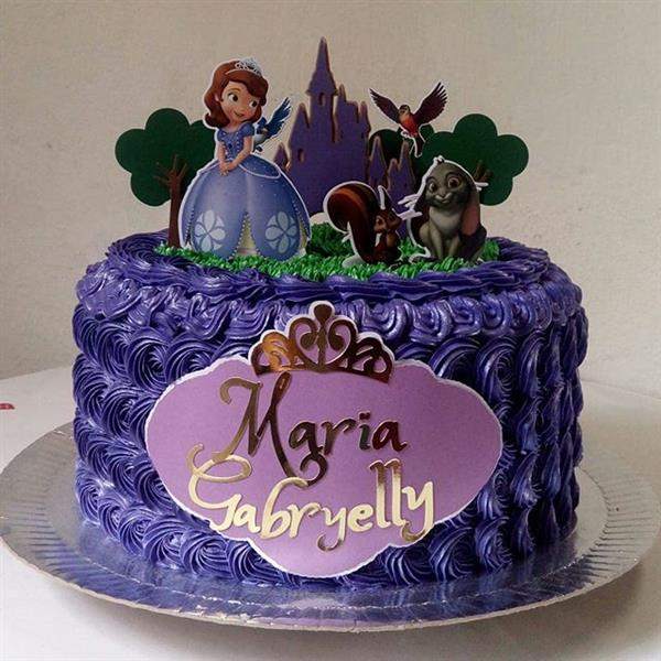 bolo de aniversario tema princesa sofia