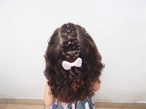 Penteado Infantil Simples Fácil e Rápido para Cabelos Cacheados