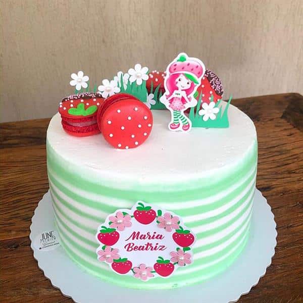 bolo verde e branco