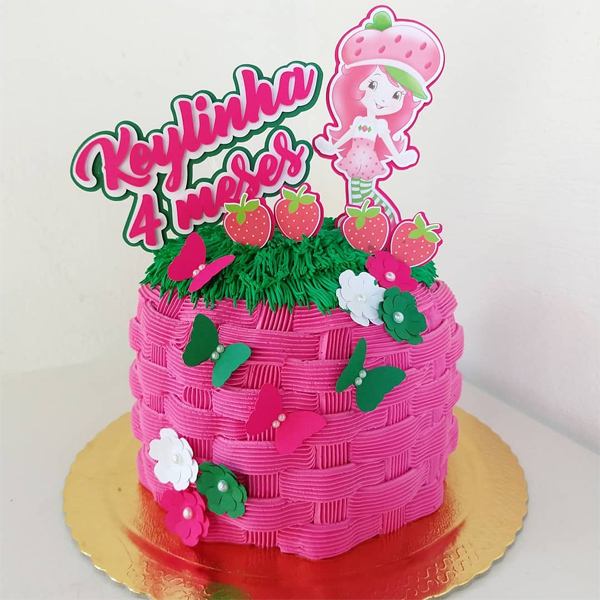 bolo rosa e verde