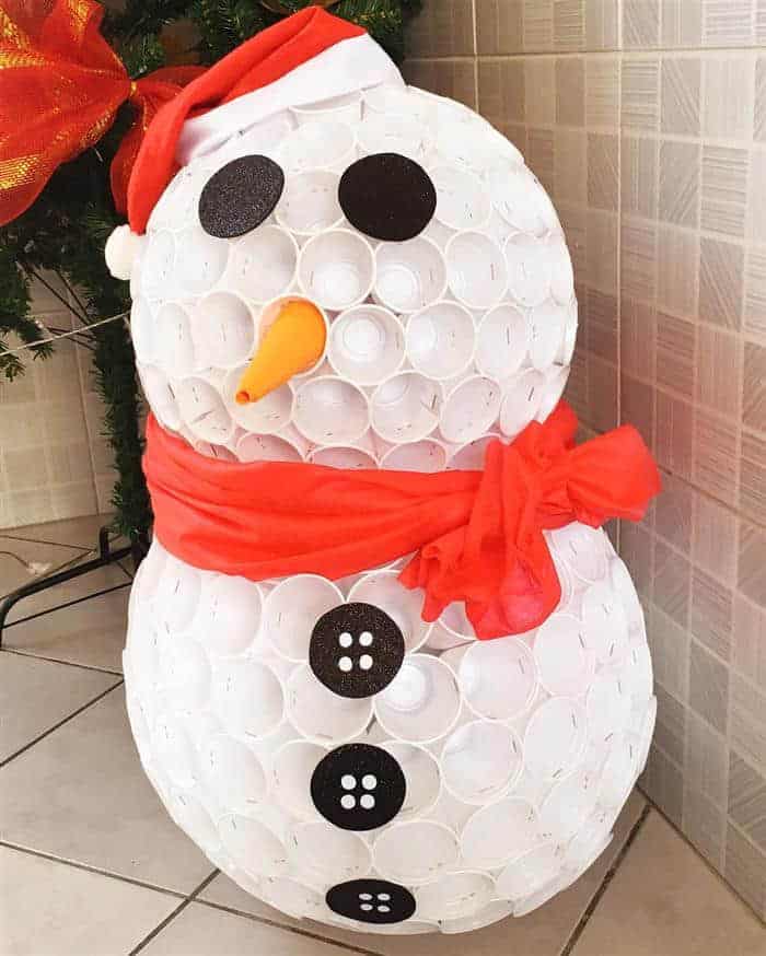 boneco de neve para decoração de natal