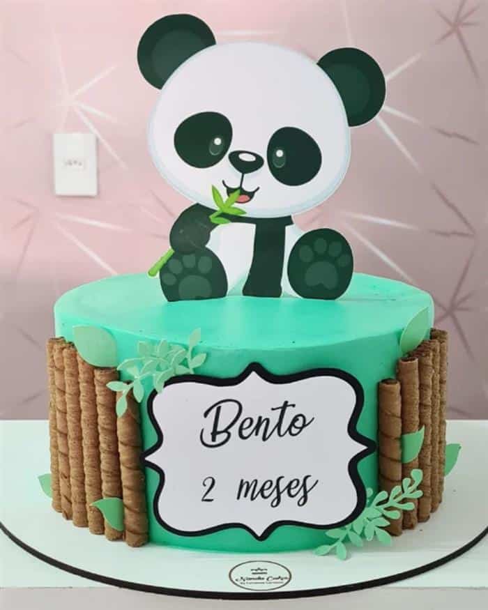 bolo do panda masculino