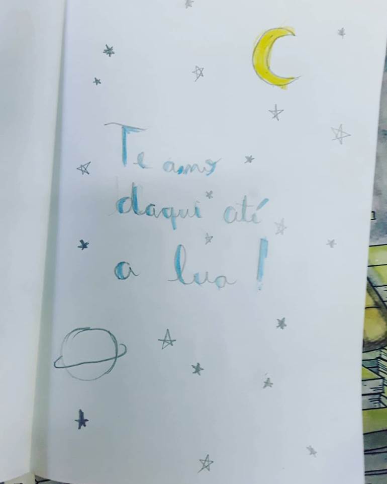Cartão sobre lua infantil