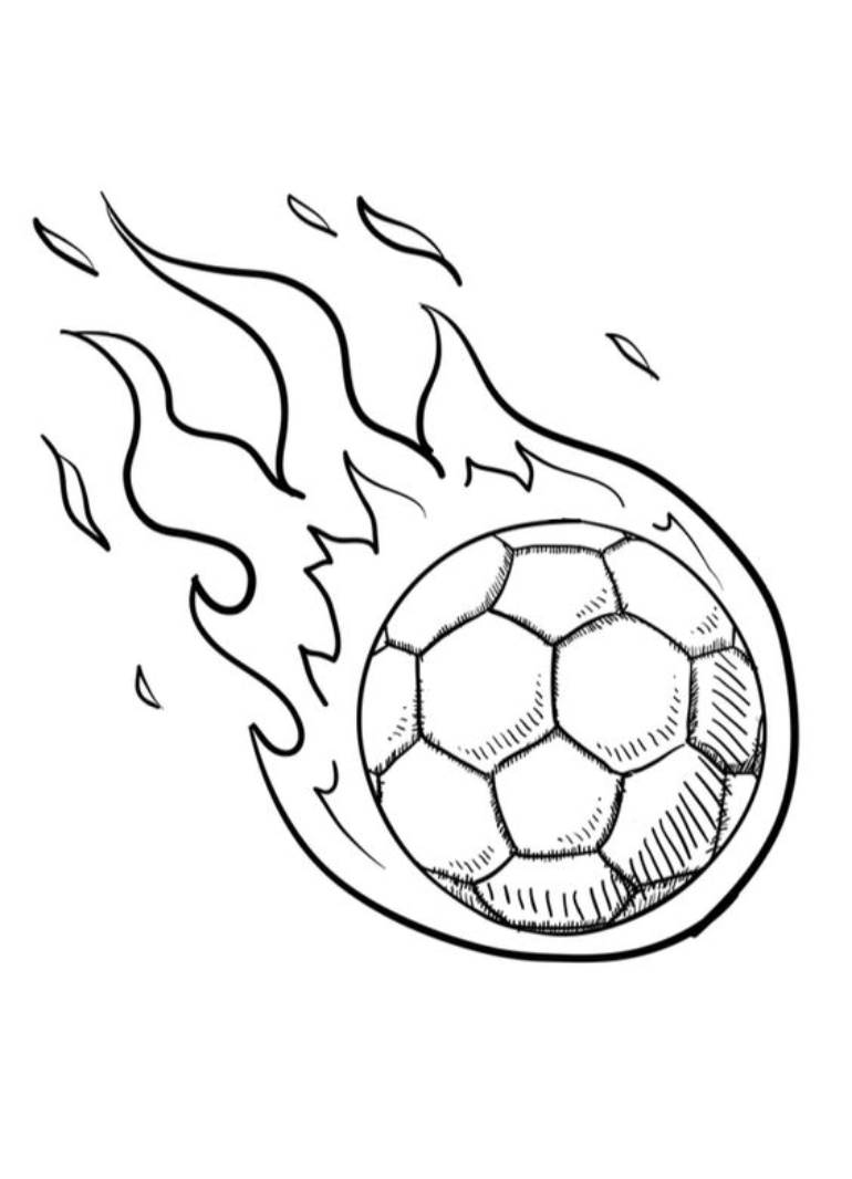 Bola em chamas da Copa do Mundo para imprimir