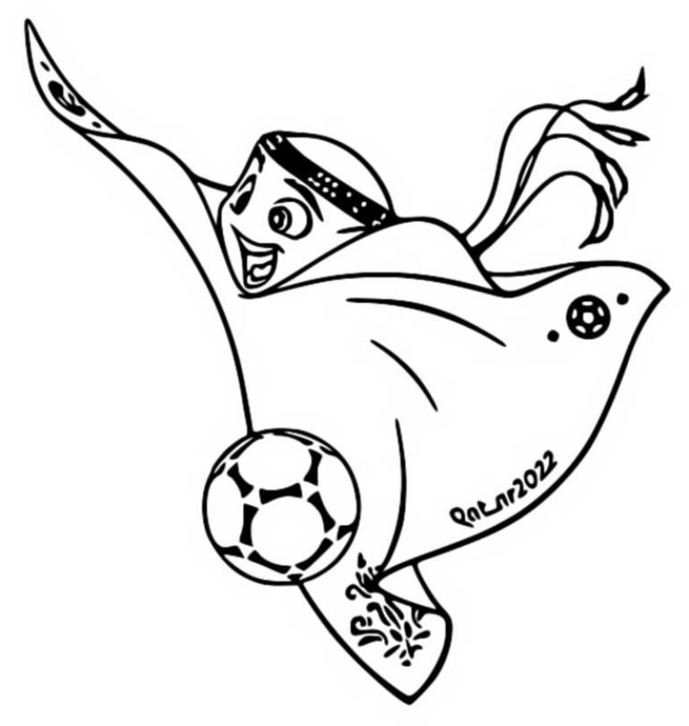 Mascote da Copa do Mundo para colorir