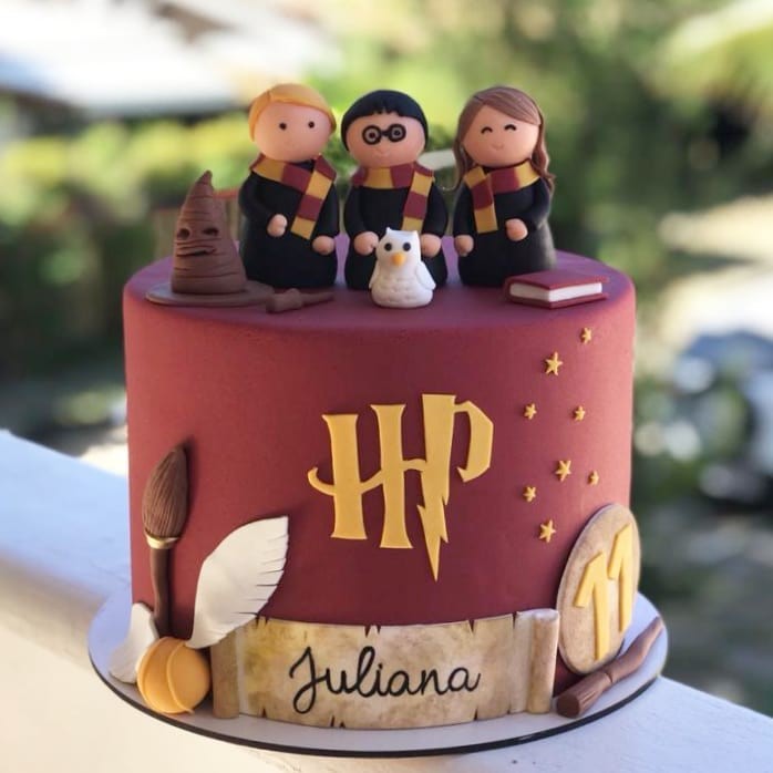 decoração de bolo do harry potter