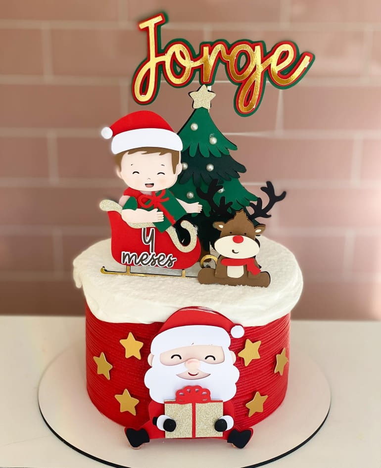 bolo de natal decoração