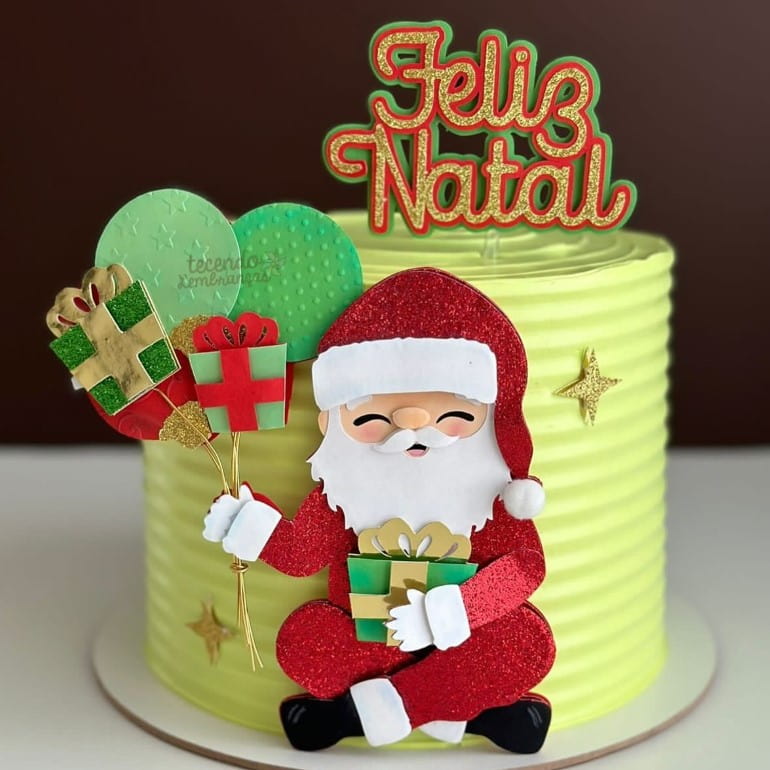 bolo de natal decorado