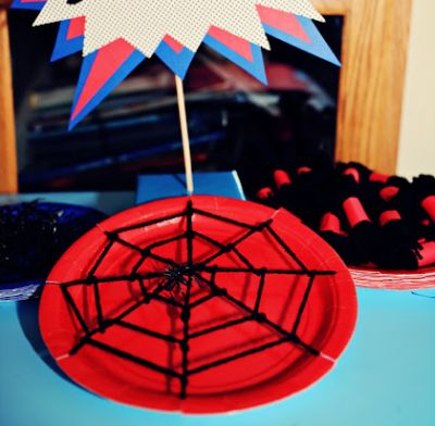 Decoração de Festa Infantil do Homem Aranha Simples