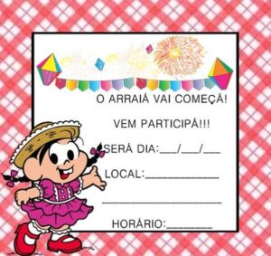 Ideias de Convites de Aniversário Infantil Tema Festa Junina   01