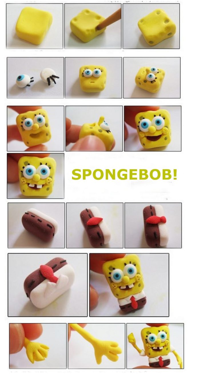 4 Modelos de Bob Esponja passo a passo